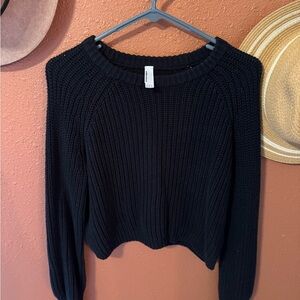 American Apparel Black Crew Neck Sweater